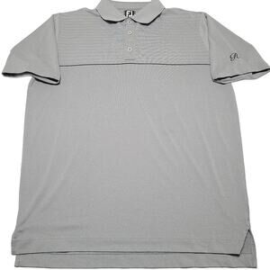 Footjoy Polo Shirt Athletic Fit Collar Performance Golf Mens XL Grey